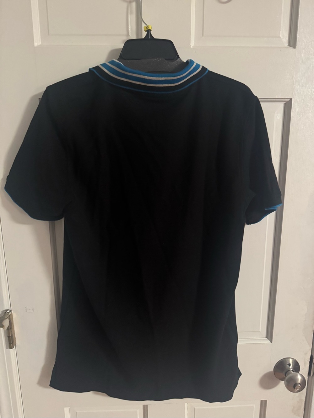Men's Psycho Bunny Polo Shirt BLK W/Blue Trim Pima Cotton 5 M Short Sleeve NWT - Picture 5 of 5